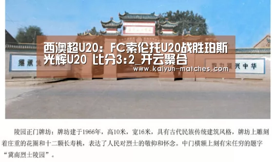 西澳超U20: FC索伦托U20战胜珀斯光辉U20 比分3:2_开云聚合(图2) 开云快讯